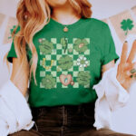 Checkered L&D St Patrick's Day T-Shirt - Image 2